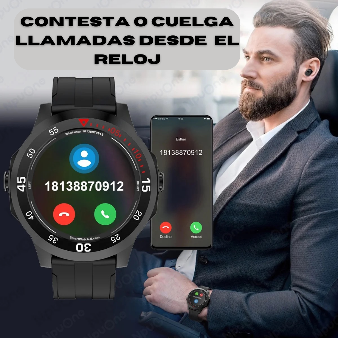 Smartwatch Con Audifonos Bluetooth Touch A Prueba De Agua