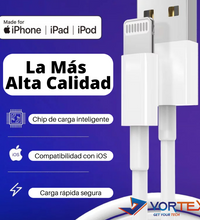 Cable De Carga Apple Lightning To USB 1 y 2 Metros