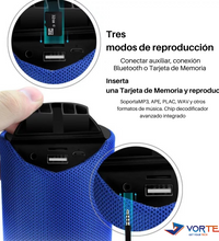 Bocina Bluetooth Mini Resistente Al Agua Con Correa De Transporte